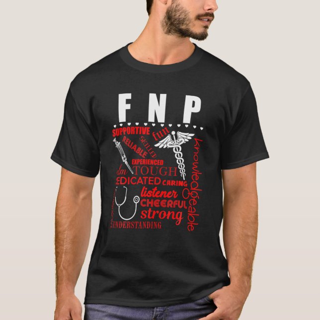 FNP Family Nurse Practitioner Reliable Funny Nursi T-Shirt (Vorderseite)