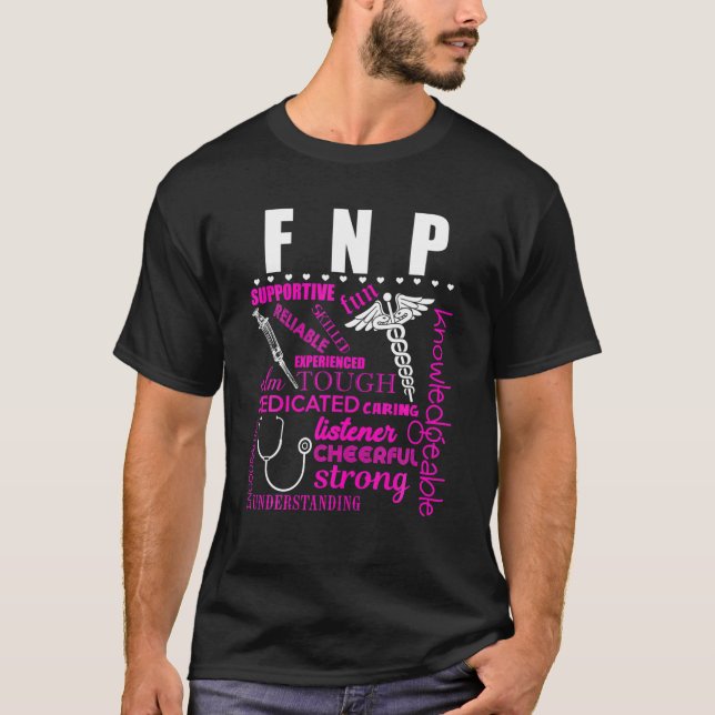 FNP Family Nurse Practitioner Reliable Funny Nursi T-Shirt (Vorderseite)