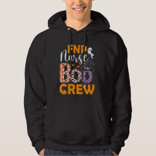 FNP Nurse Boo Crew Spooky Boo Ghost Halloween Kost Hoodie