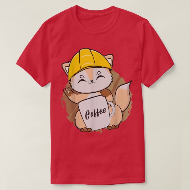 Fo Drinks Coffee For Coffee Lover And Construction T-Shirt (Design vorne)