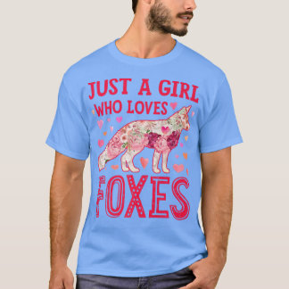 Fo Just A Girl Who Loves Foes Flower Funny Women F T-Shirt