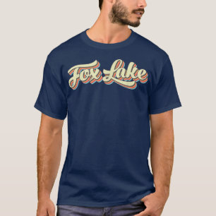 Fo Lake T Retro Art Baseball Schriftart Vintag 148 T-Shirt