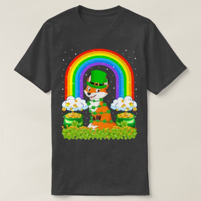 Fo Lover Rainbow Leprechaun zum St. Patricks Day T-Shirt (Design vorne)