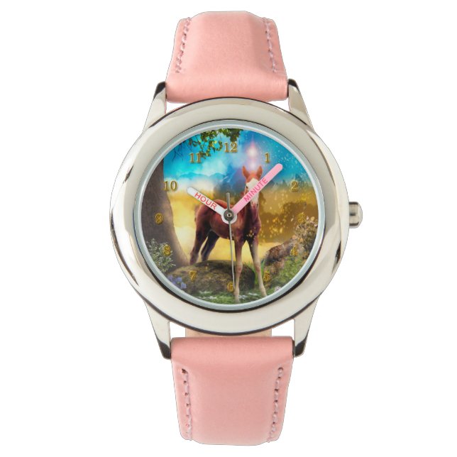Foal Horse ENCHANTED FOREST Armbanduhr (Vorderseite)