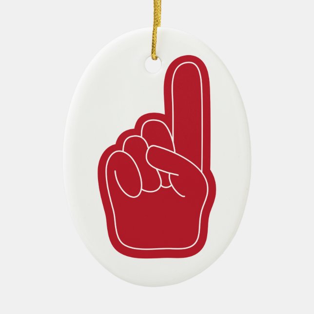 Foam Finger Keramikornament (Vorne)