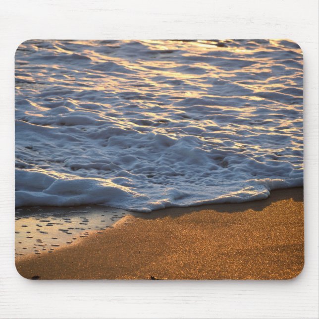 Foam surf Welle am Strand Mousepad (Vorne)