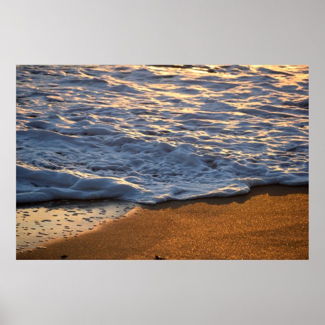 Foam surfen Welle am Strand Leinwand drucken Poster (Vorne)