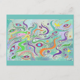 Foam Under Water Life Abstract Design Postkarte
