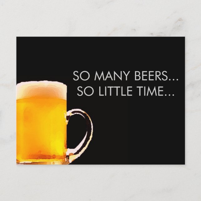 Foamy Beer Tasse Postcard Postkarte (Vorderseite)