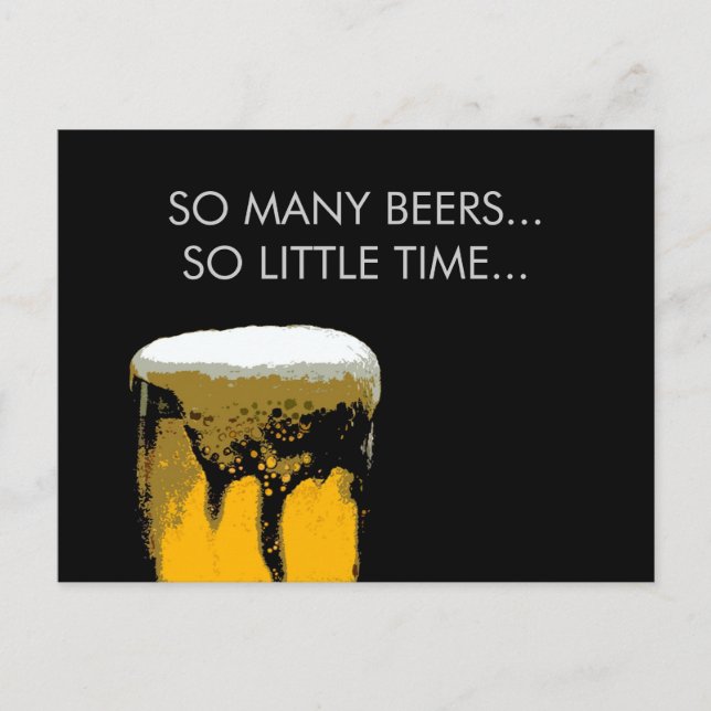 Foamy Beer Tasse Postcard Postkarte (Vorderseite)