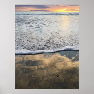 Foamy Waves am Moonlight Beach Poster
