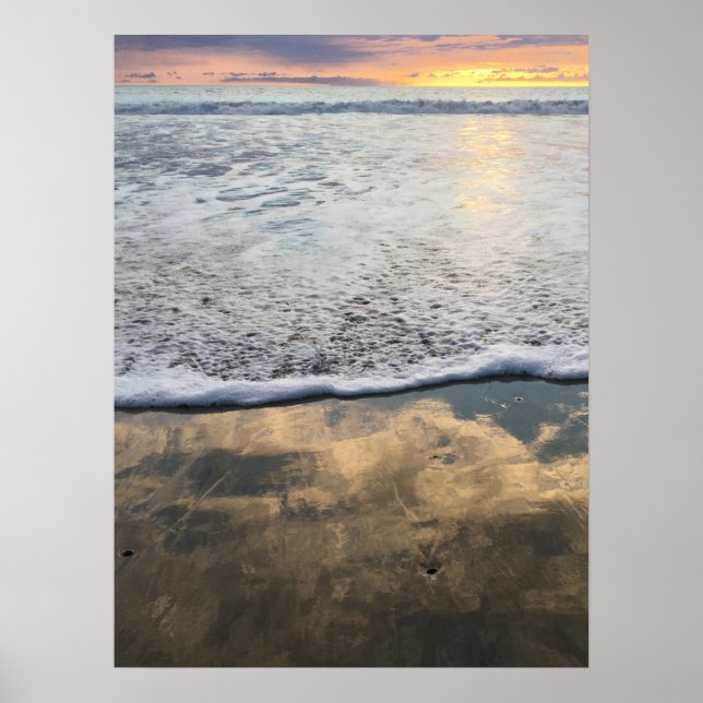 Foamy Waves am Moonlight Beach Poster (Vorne)