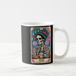 Fobi Angst, mit dem Funny Tarot Skelett C Kaffeetasse