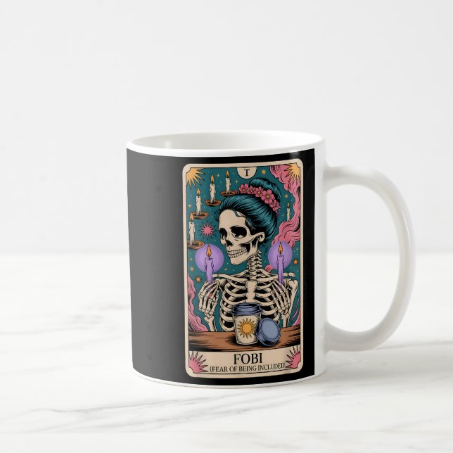 Fobi Angst, mit dem Funny Tarot Skelett C Kaffeetasse (Rechts)