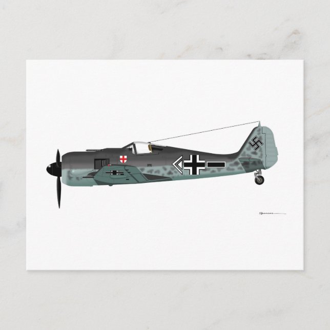 Focke-Wulf F-190 Postkarte (Vorderseite)
