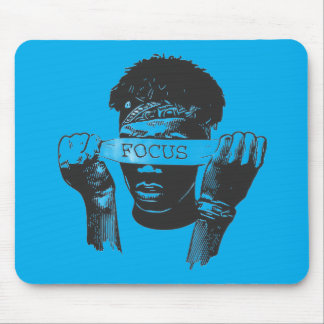 Focus Blindfold Motivational Street Art Illustrati Mousepad