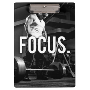 FOCUS - "Body Gebäude" Workout Motivierend Klemmbrett