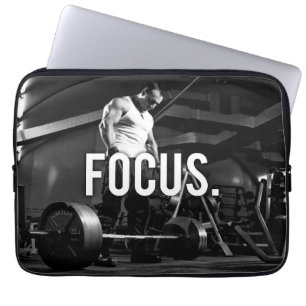 FOCUS - "Body Gebäude" Workout Motivierend Laptopschutzhülle