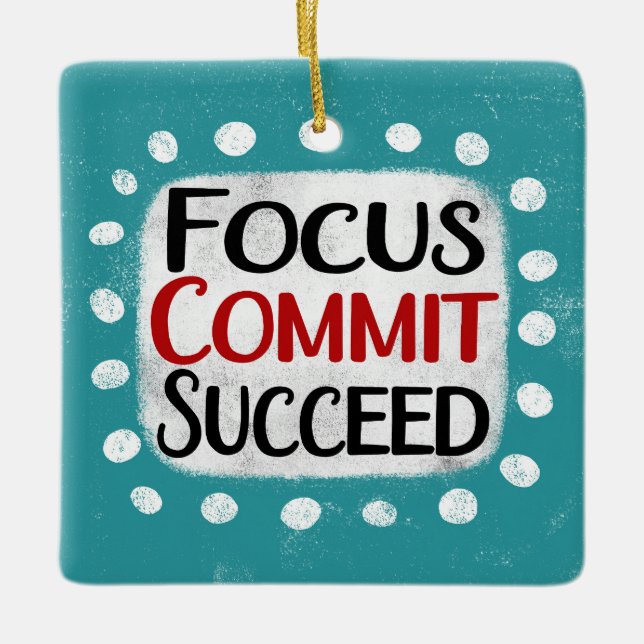 Focus Commit Erfolgreiches Ornament (Vorderseite)