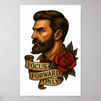 Focus Forward Tattoo Style Clipart PNG