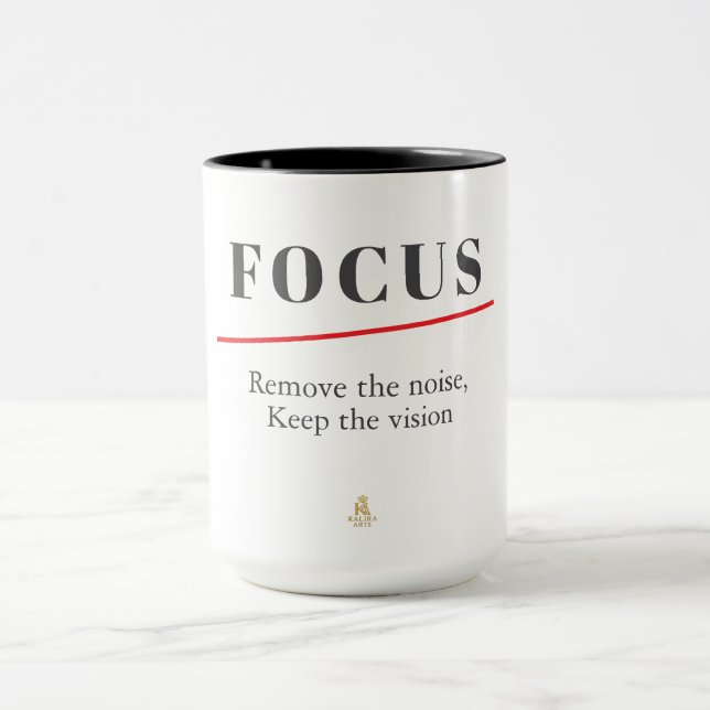 FOCUS Minimalist Motivational  — Clean Mode Tasse (Zentrum)