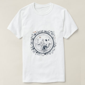 Focus-Modus-T-Shirt | Produktivitäts-Straßenbeklei T-Shirt