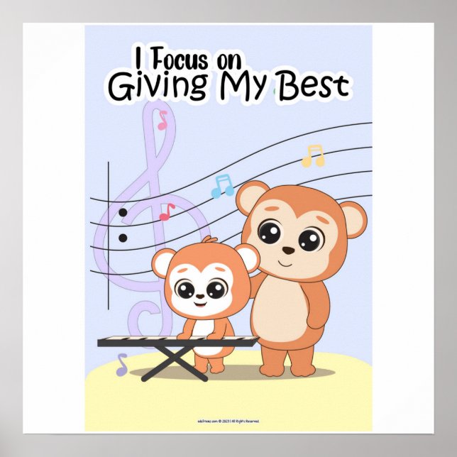 Focus on giving your best Wall art Poster (Vorne)