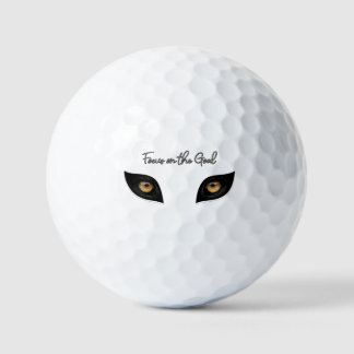 Focus on the Goal - Intense Leopard Eyes Art Golfball