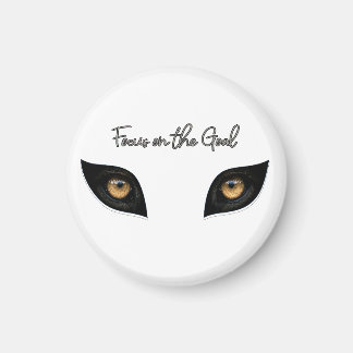 Focus on the Goal - Intense Leopard Eyes Art Magnet