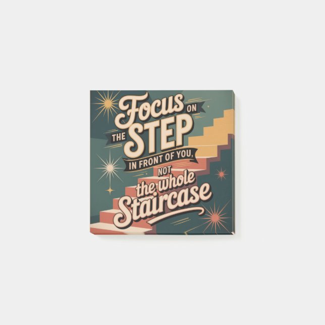 Focus On The Step In Front Of You Post-it Klebezettel (Vorderseite)