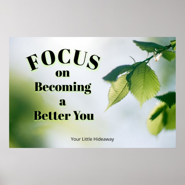 "Focus"Positive Quotation "Wall art & Poster"  Poster (Vorne)