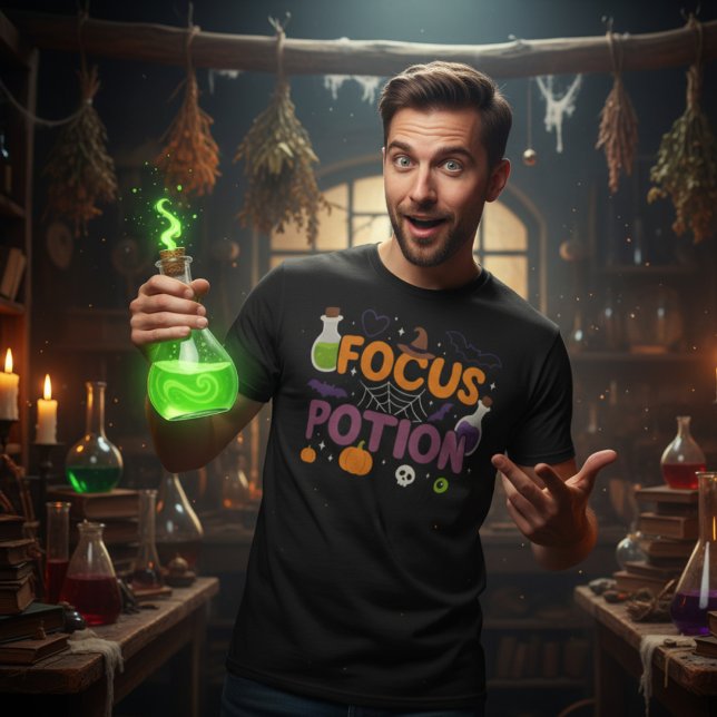 Focus Potion Halloween | Niedlich Witchy Spook T-Shirt (Von Creator hochgeladen)