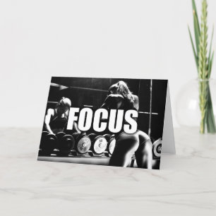 FOCUS - Workout für Frauen Motivierend Karte