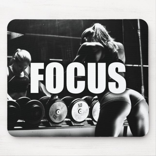 FOCUS - Workout für Frauen Motivierend Mousepad (Vorne)