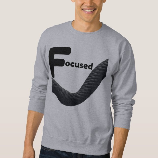 Focused Mindset Rope Graphic – Bold Black  Sweatshirt (Vorderseite)