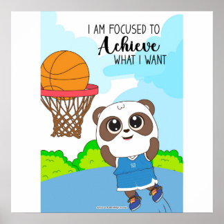 Focused to achieve what I want Wall art Poster