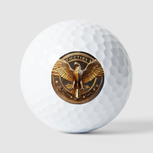 "FocusFlight: Golf Balls mit Eagle Eye Precision" Golfball (Vorderseite)