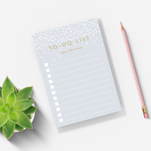 Fog   Confetti Dots Personalized To-Do List Post-it Klebezettel