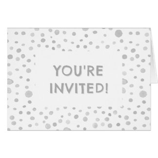 Fog Confetti Wasserfarbe Dots Geburtstag Einladung