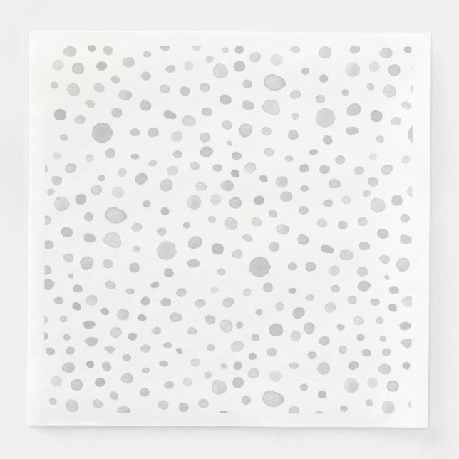 Fog Confetti Wasserfarbe Dots Papier Napkin Serviette (Vorderseite)