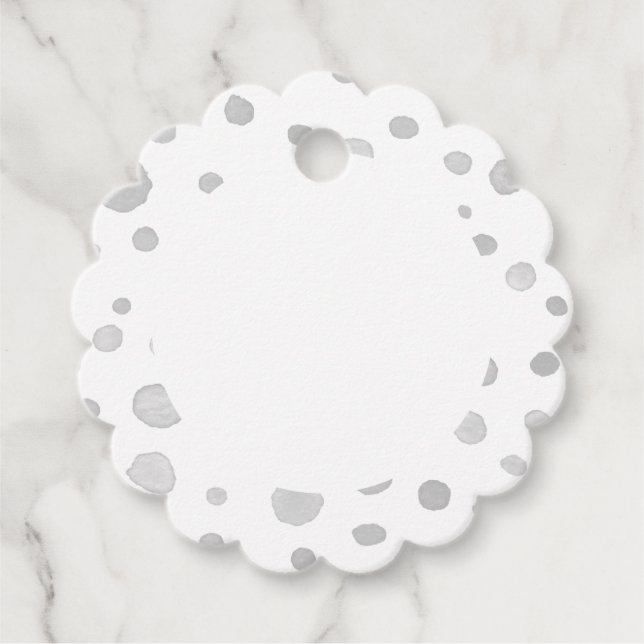 Fog Confetti Wasserfarben Punkte Liebesmarken Geschenkanhänger (Vorderseite)