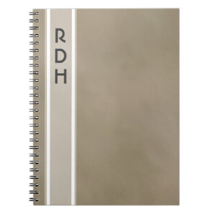 Fog Gray Monogram Notebook Notizblock
