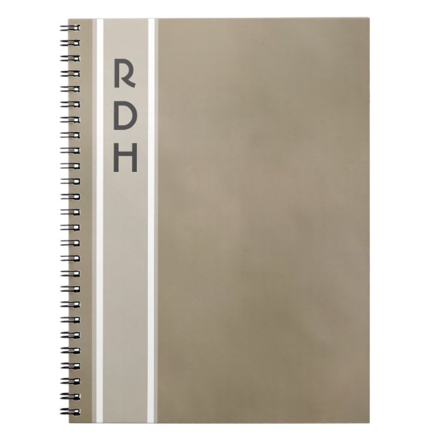 Fog Gray Monogram Notebook Notizblock (Vorderseite)