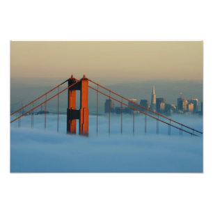 Fog rollt durch die Bucht von San Francisco Fotodruck