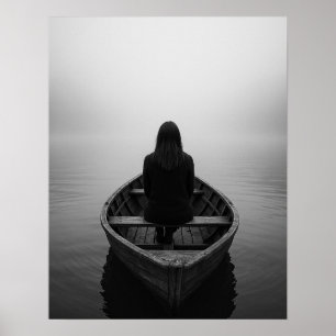 Fogbound und Free-Solo Female Travel Art Poster