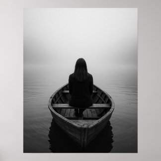 Fogbound und Free-Solo Female Travel Art Poster