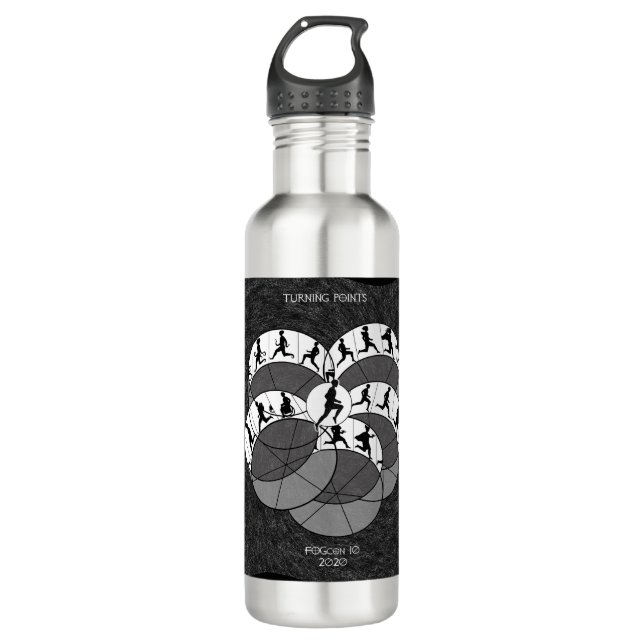 FOGcon10 Drehpunkte Wasserflasche Edelstahlflasche (Vorderseite)