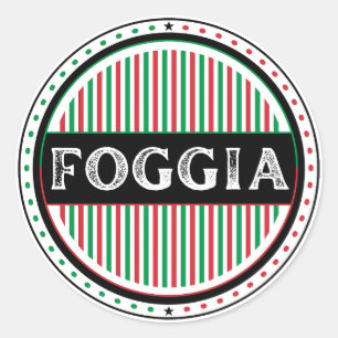 Foggia City Pride Emblem – Italienische Identität Runder Aufkleber