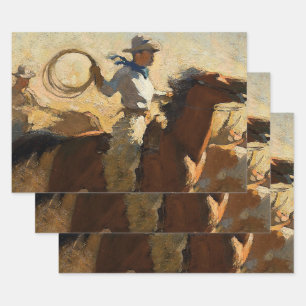 "Fogging the Drags" von Maynard Dixon Geschenkpapier Set