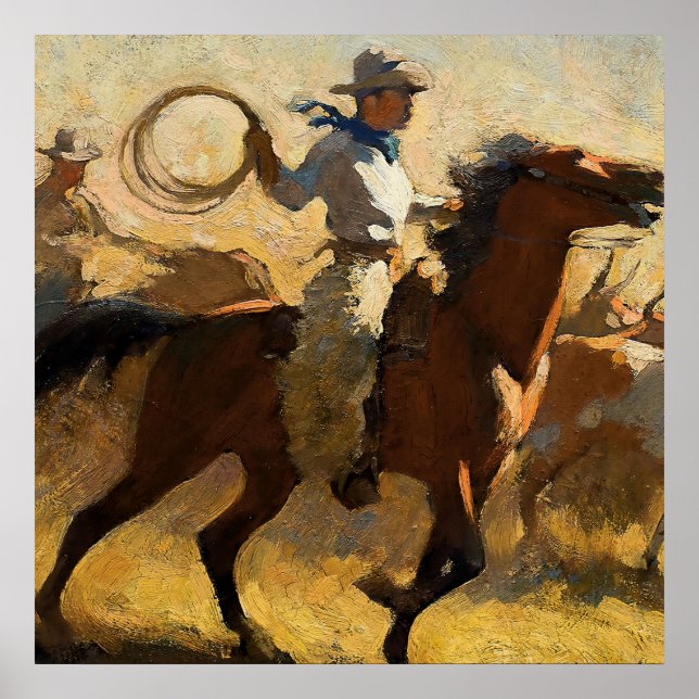 "Fogging the Drags" von Maynard Dixon Poster (Vorne)